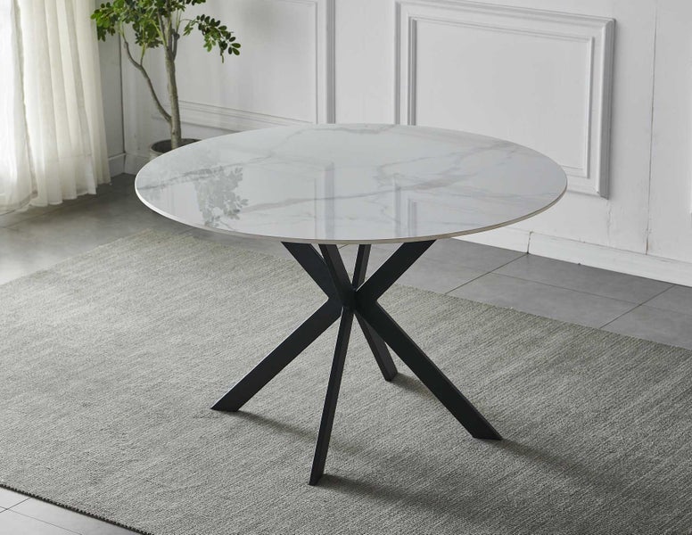 Round Dining Table Marble Ceramic Carousel 1