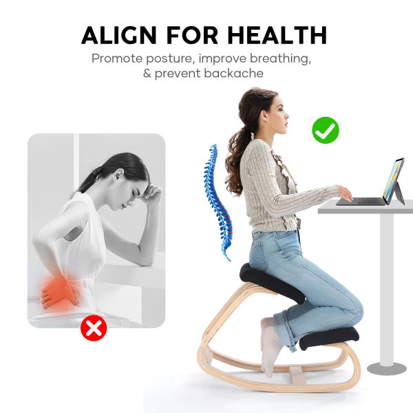 Ergonomic Kneeling Chair Office Home Desk Rocking Stool Comfortable Knee Seat Carousel 2