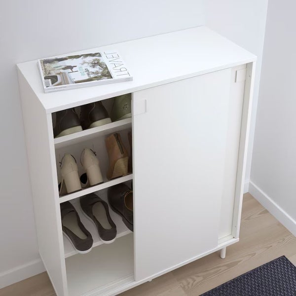 IKEA MACKAPAR Shoe Cabinet Storage White 80X35X102 cm Carousel 2