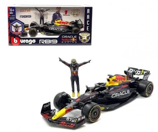 Bburago 1/24 Red Bull Racing RB19 F1 2023 #1 Max Verstappen with Figure **NEW** Carousel 1