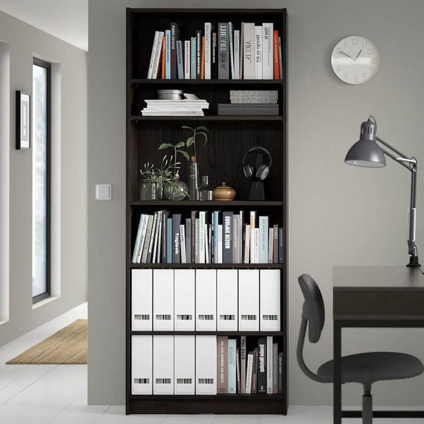 IKEA BILLY bookcase dark brown oak effect 80x28x202 cm Carousel 1