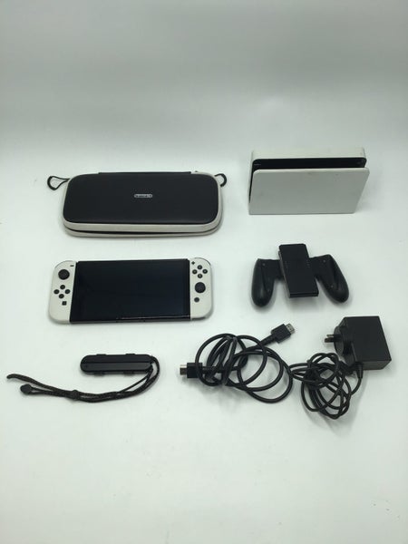 * White Nintendo Switch OLED Console w/ Cables! * Carousel 1