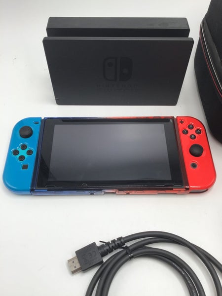 * Red/Blue Nintendo Switch V2 Console w/ Extras! * Carousel 2
