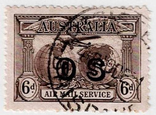 Australia 1931 6d Airmail Official. SG139a Cat £60 Carousel 1