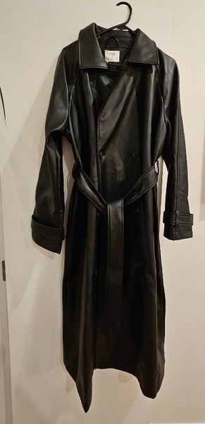 Brand New Vegan Leather Trench Coat - Never worn with tags Carousel 1