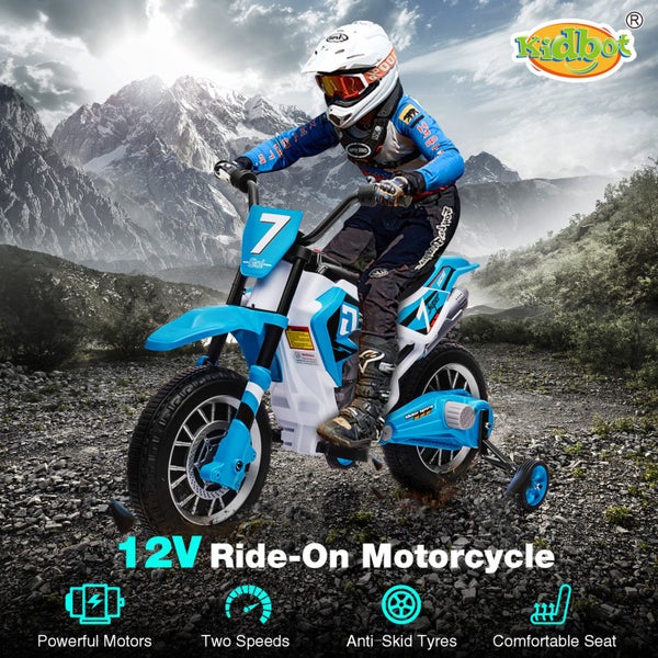 Kids Ride On Motorcycle Electric Toy Car 12V Battery Powered Motorbike Dirt Bike Carousel 1