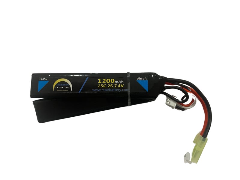 7 Star 7.4V 1200mAh Li-Po Airsoft Stick Battery Carousel 1