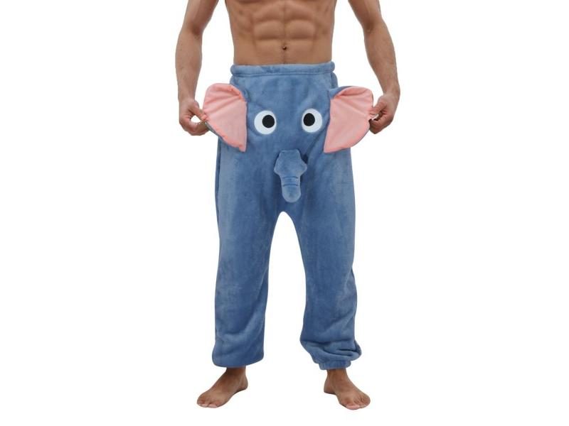 Men's Elephant Boxer Pajama Pants Flannel Shorts Underwear Gift Carousel 1