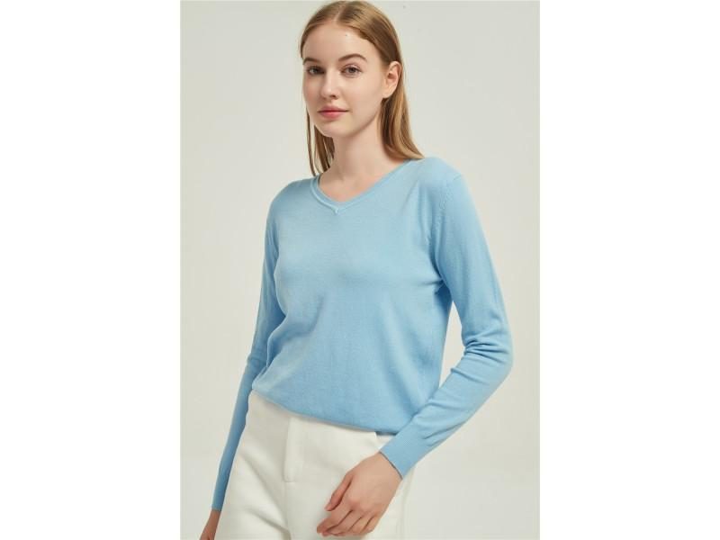 Men's V-neck Pullover Cashmere Sweaters Women's Wool Knitwear Spring Jumpers Carousel 1