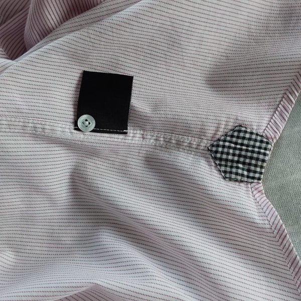 STAG mens shirt Large pinkish red and white Carousel 8
