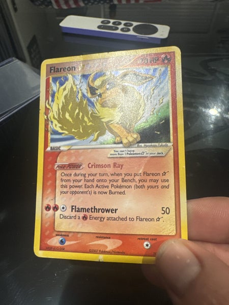 Pokemon Flareon Gold Star holo power keepers 2007 100/108 *Poor Condition* Carousel 1