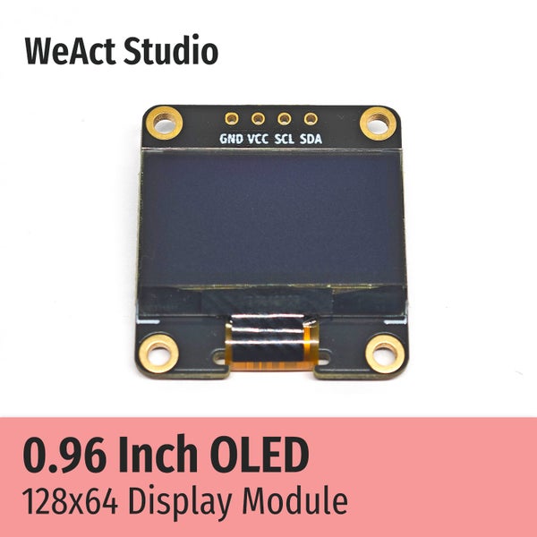 WeAct 0.96 Inch OLED IIC Display Module 128X64 I2C SSD1306 12864 LCD Screen Carousel 1