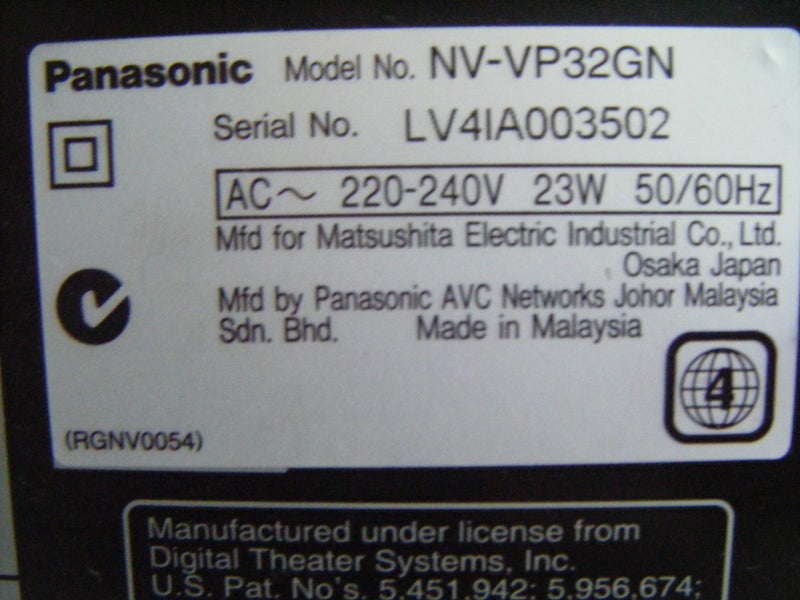 Panasonic Vcr Carousel 8