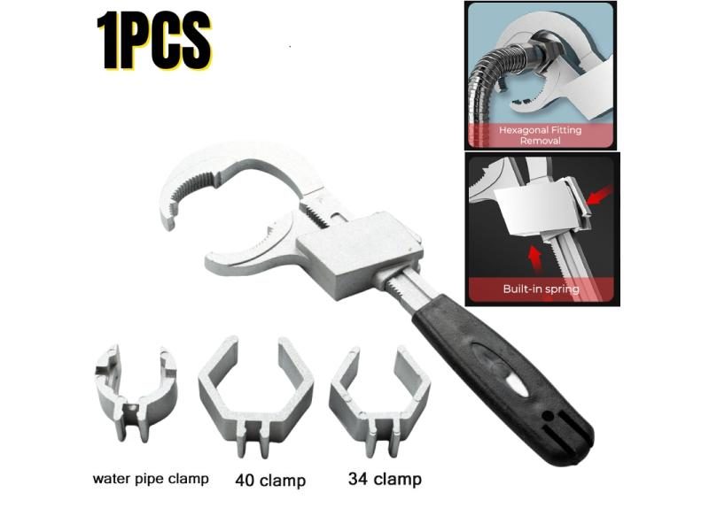 Universal Adjustable Double-ended Wrench Multifunctional Bath Wrench Aluminium Carousel 1