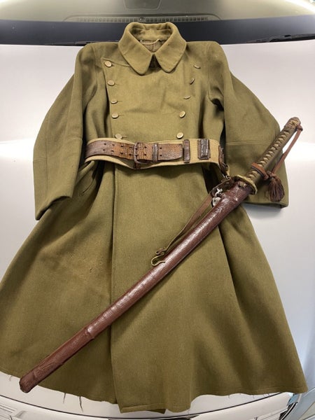 Original Japanese WW2 Imperial Japanese Army Military overcoat Carousel 1