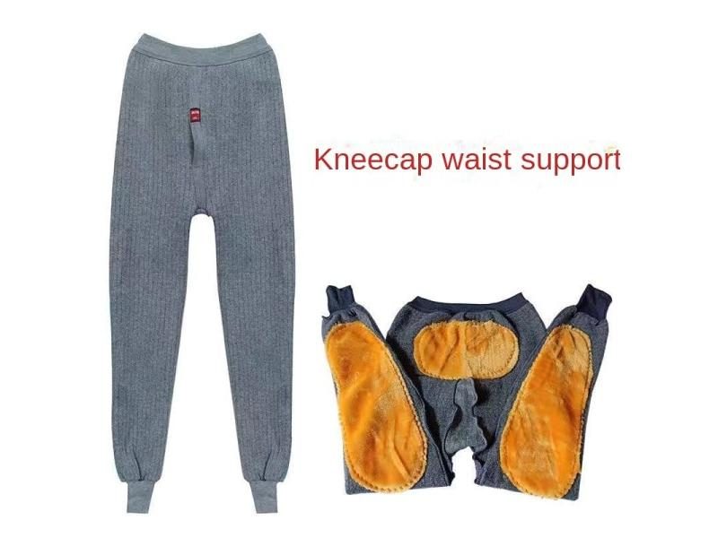 Man Winter Plush Thickened Cotton-padded Trousers Kneepad Thermal Pants For Carousel 1