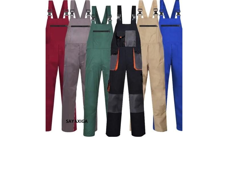Bib Overalls Men Work Clothing Plus Size Protective Coveralls Strap Jumpsuits Carousel 1