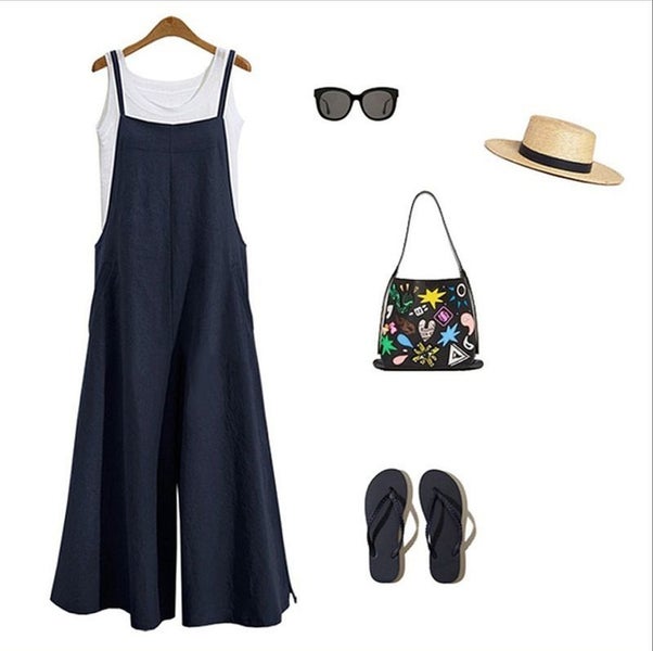 Linen Jumpsuit Womens Clothing Size 18 Carousel 3