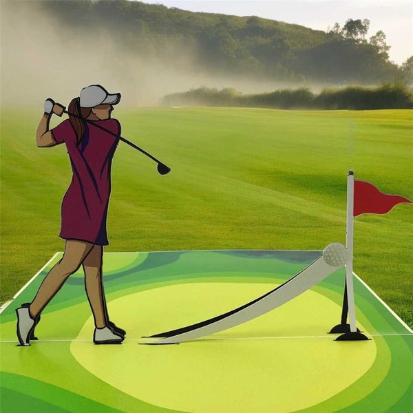 Colorpop Lady Golfer Pop Up Card Carousel 2