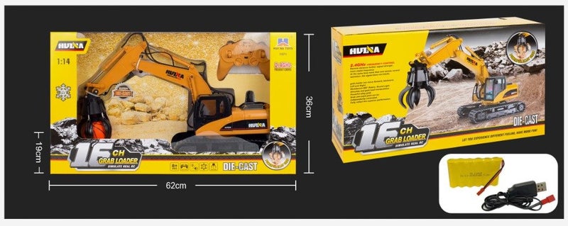 HUINA Truck Excavator Digger Claw Car Remote Control RC 1571 1:14 (Hui Na) Carousel 18
