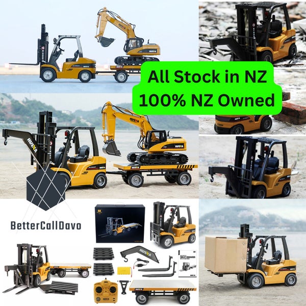 HUINA Truck Fork Lift with Trailer Car Remote Control RC 1576 1:10 (Hui Na) Carousel 1