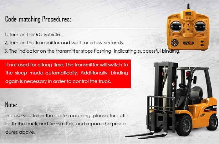 HUINA Truck Fork Lift Car Remote Control RC 1577 1:10 (Hui Na) Carousel 20