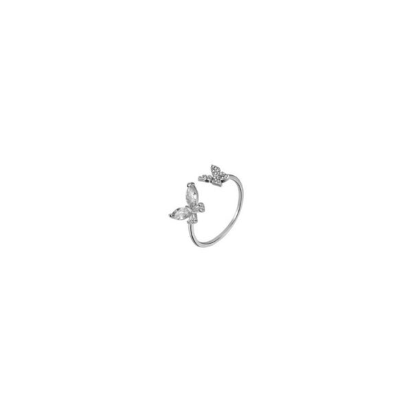 Elegant Double Butterfly Adjustable Ring Carousel 11