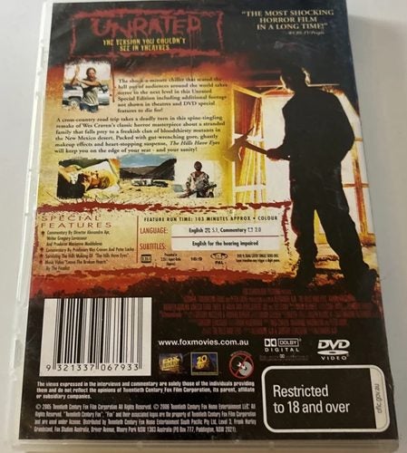 The Hills Have Eyes (Unrated) Kathleen Quinlan, Tom Bower DVD Region 4 Carousel 2