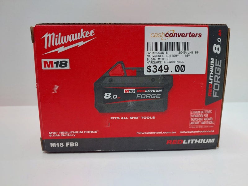 MILWAUKEE M18 REDLITHIUM FORGE 8.0Ah Battery !NEW! Carousel 1