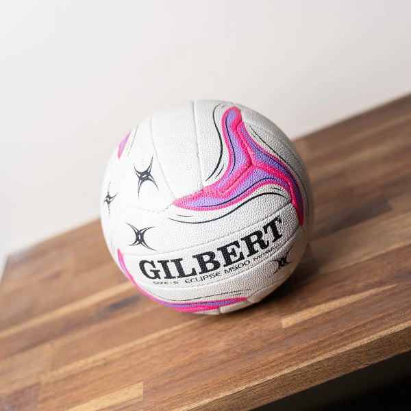 Gilbert Eclipse M500 MatchNetball Size 5 White/Pink/Purple Carousel 5