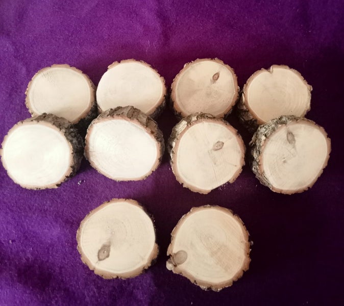 Wooden rounds for crafting Carousel 1