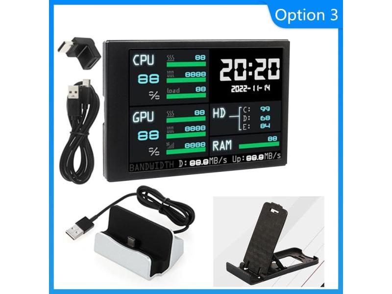 3.5 Inch USB Type-C IPS Secondary Screen AIDA64 For Mini Computer LCD CPU RAM Carousel 1