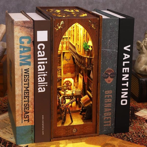 Book Nook Miniature Model Kit- Library of Books62854313957889113