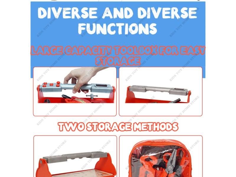 Children's Pretend Play Toolbox Set With Electric Drill Screwdriver Carousel 1