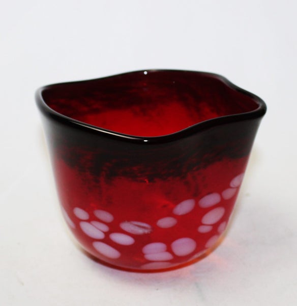 +++ EXQUISTE SIGNED "MIKE NICHOLAS ? " ART GLASS FREE FORM VASE +++ Carousel 2