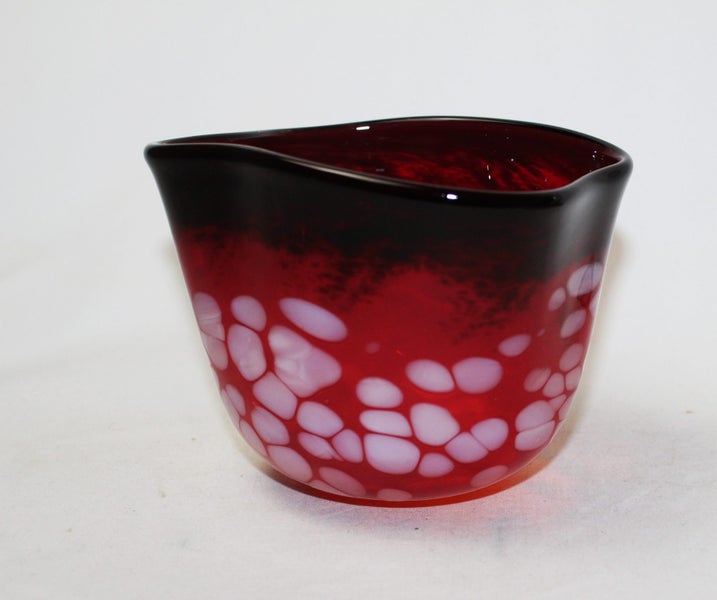 +++ EXQUISTE SIGNED "MIKE NICHOLAS ? " ART GLASS FREE FORM VASE +++ Carousel 1