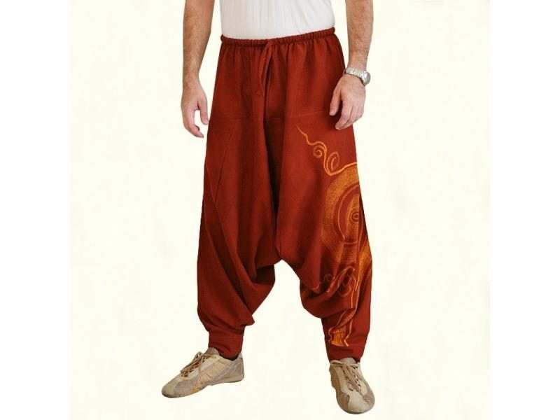 Vintage Men's Harem Elastic Casual Baggy Yoga Wide-legged Loose Pants Carousel 1