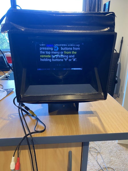 Teleprompter with Sony Quick Release Broadcast Camera Baseplate Carousel 1