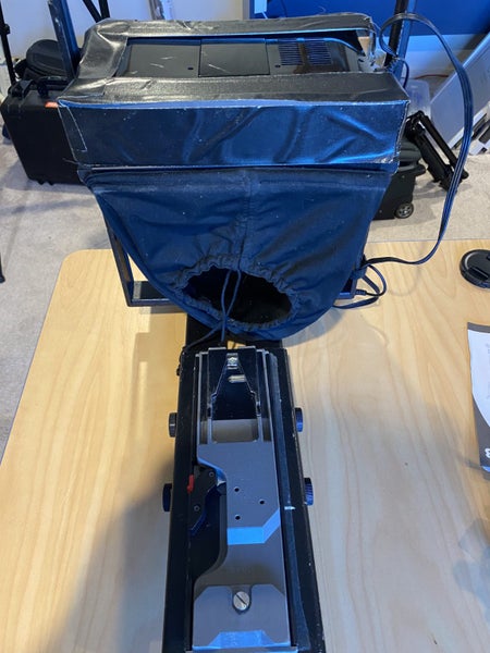 Teleprompter with Sony Quick Release Broadcast Camera Baseplate Carousel 2