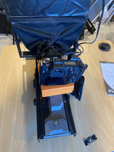Teleprompter with Sony Quick Release Broadcast Camera Baseplate Carousel 8