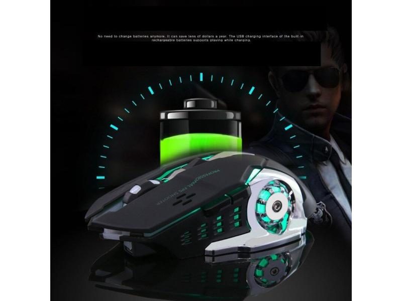 Rechargeable Wireless Gaming Mouse USB Mechanical Backlight PC Gamer Mouse Carousel 1