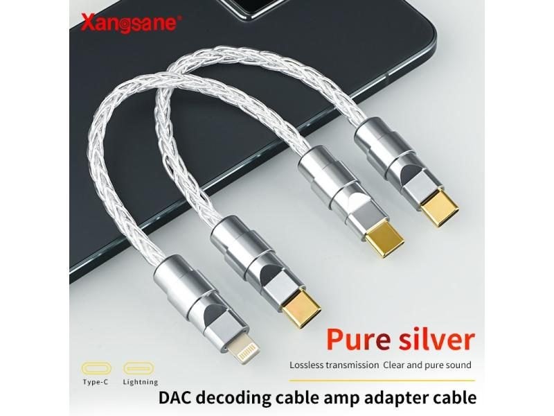 15cm Sterling Silver Lighting HiFi Type C Otg Earphone Audio Cable Dac Cable Carousel 2