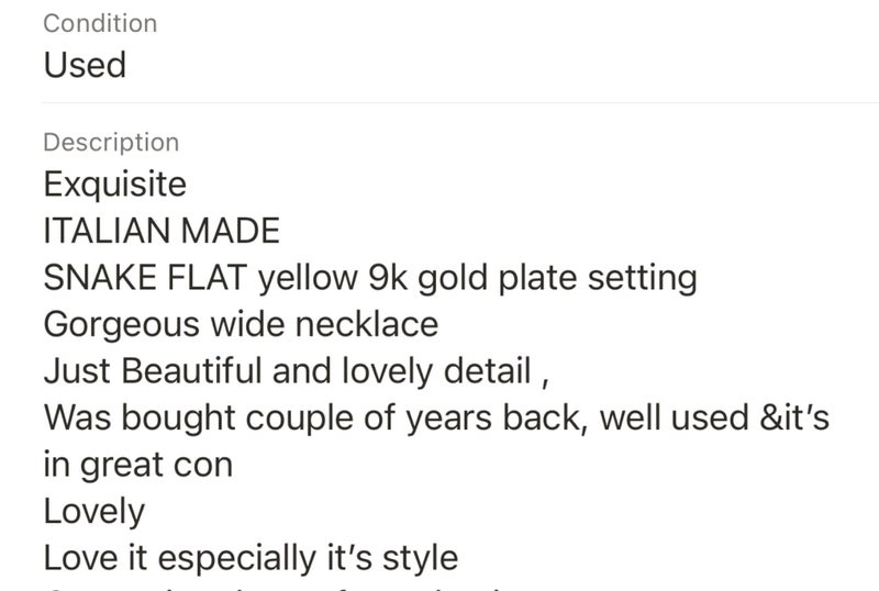 Italian made yellow gold plate necklace Carousel 4