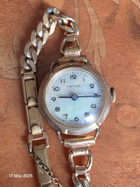 Vintage Tiptop Mother of Pearl Gold plated Watch Carousel 13