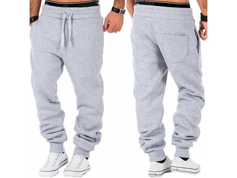 Mens Sport Pants For Gym Workout Slim Fit Tracksuit Trousers Carousel 1