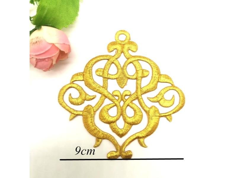 1 Piece Iron On Gold Embroidery Patches For Cosplay Diy Clothes Carousel 1