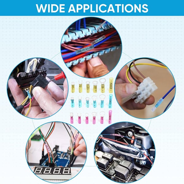 Heat Shrink Wire Connectors Electrical Terminals Kit Carousel 8