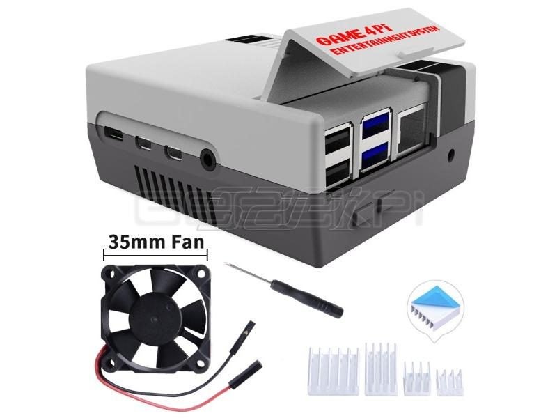 GeeekPi Game 3Pi/4Pi NES 3Pi/4Pi Style Case Kit ABS 3510 Functional Cooling Fan Carousel 1