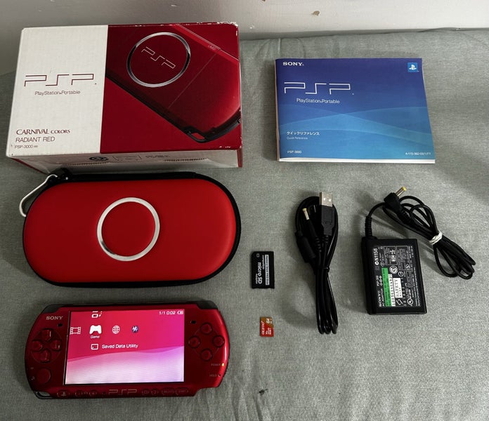 PlayStation Portable (PSP) 3000 – Carnival Red | 64GB | Boxed | Fully Set Up Carousel 1