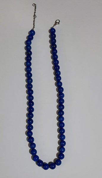 Vintage Lapis Lazuli 8mm round bead necklace Carousel 1